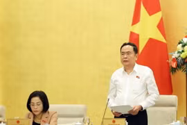 Chủ tịch Quốc hội Trần Thanh Mẫn phát biểu. (Ảnh: Thống Nhất/TTXVN)