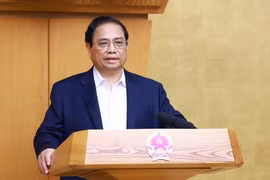 Thủ tướng Phạm Minh Chính chủ trì Phiên họp Chính phủ chuyên đề xây dựng pháp luật tháng 7 năm 2024. (Ảnh: Dương Giang/TTXVN)