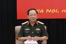 Thượng tướng Trịnh Văn Quyết phát biểu chỉ đạo tại phiên họp. (Ảnh: Hồng Pha/TTXVN phát)