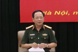 Thượng tướng Trịnh Văn Quyết phát biểu chỉ đạo tại phiên họp. (Ảnh: Hồng Pha/TTXVN phát)