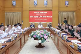 Hội nghị Quân ủy Trung ương lần thứ 10. (Ảnh: Nhan Sáng/TTXVN)