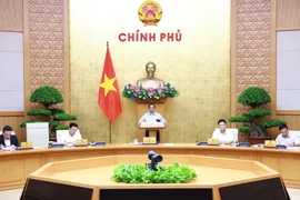 Thủ tướng Phạm Minh Chính chủ trì phiên họp Chính phủ chuyên đề về xây dựng pháp luật tháng 8 năm 2024. (Ảnh: Dương Giang/TTXVN)