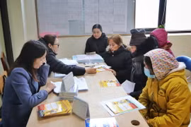Tư vấn cho người lao động tìm việc theo đúng nhu cầu. (Ảnh: Danh Lam/TTXVN)