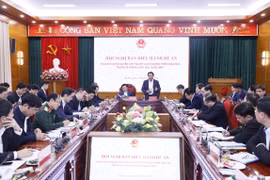 Giáo sư-tiến sỹ Nguyễn Xuân Thắng, Ủy viên Bộ Chính trị, Giám đốc Học viện Chính trị Quốc gia Hồ Chí Minh, Chủ tịch Hội đồng Lý luận Trung ương phát biểu. (Ảnh: Văn Điệp/TTXVN)