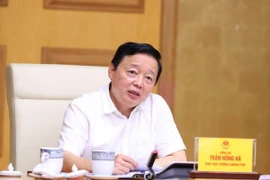 Phó Thủ tướng Trần Hồng Hà phát biểu chỉ đạo cuộc họp. (Ảnh: Văn Điệp/TTXVN)