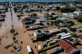 Ngập lụt tại bang Rio Grande do Sul, miền Nam Brazil ngày 9/5/2024. (Ảnh: AFP/TTXVN)