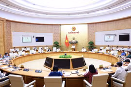 Phiên họp Chính phủ chuyên đề về xây dựng pháp luật tháng 8 năm 2024. (Ảnh: Dương Giang/TTXVN)