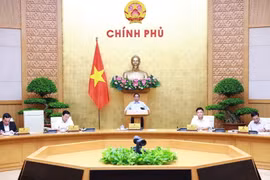 Thủ tướng Phạm Minh Chính chủ trì phiên họp Chính phủ chuyên đề về xây dựng pháp luật tháng 8 năm 2024. (Ảnh: Dương Giang/TTXVN)