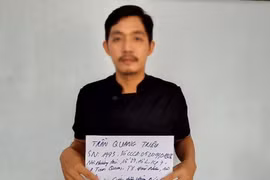 Đối tượng Trần Quang Triệu (sinh năm 1993, quê Bình Định) tham gia trực tiếp vụ cướp vàng ở Bình Dương. (Ảnh: TTXVN phát)