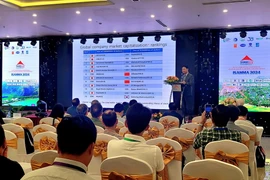 Các đại biểu trình bày tham luận tại Hội nghị. (Ảnh: Tá Chuyên/TTXVN)