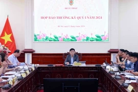 Quang cảnh buổi họp báo. (Ảnh: Phạm Kiên/TTXVN)