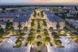 Phối cảnh tổng quan khu vực Shophouse tại dự án Hinode Royal Park.