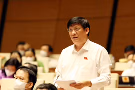Bộ trưởng Bộ Y tế Nguyễn Thanh Long phát biểu. (Ảnh: Phạm Kiên/TTXV)