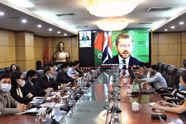 Đoàn Việt Nam tham dự phiên họp lần thứ 5 của Hội đồng Môi trường Liên hợp quốc theo hình thức trực tuyến. (Nguồn: Tổng cục Môi trường)