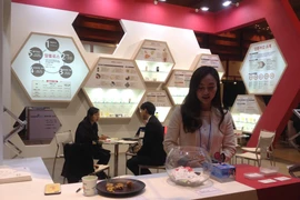 Giới thiệu sản phẩm đường Allulose trong sản xuất thực phẩm tại Coex Food Week 2016. (Ảnh: PV/vietnam+)