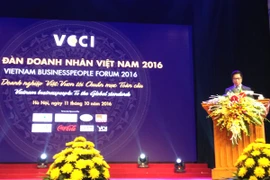 Diễn đàn Doanh nghiệp Việt Nam 2016, ngày 11/10, (Ảnh: PV/Vietnam+)