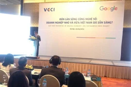 Hội thảo “Đón làn sóng công nghệ số: Doanh nghiệp nhỏ và vừa Việt Nam đã sẵn sàng?”, ngày 2/6. (Ảnh: PV/Vietnam+)