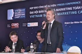 Họp báo công bố sự kiện Sales & Marketing Camp 2016, ngày 3/8. (Ảnh: PV/Vietnam+)
