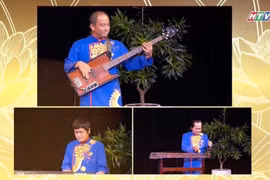 Tiết mục "Vó ngựa trời Nam" do Đoàn nhạc dân tộc Nhà hát Ca múa nhạc dân tộc Bông Sen thể hiện (ảnh chụp màn hình). (Ảnh: Thu Hương/TTXVN)