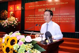 Thường trực Ban Bí thư Võ Văn Thưởng phát biểu chỉ đạo hội nghị. (Ảnh: Phạm Kiên/TTXVN)