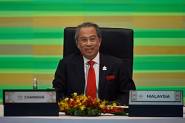 Thủ tướng Malaysia Muhyiddin Yassin phát biểu tại Kuala Lumpur. (Ảnh: AFP/TTXVN)