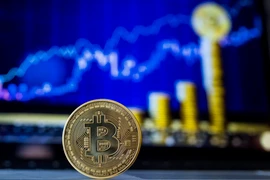 Đồng bitcoin tại Tel Aviv, Israel. (Ảnh: AFP/TTXVN)