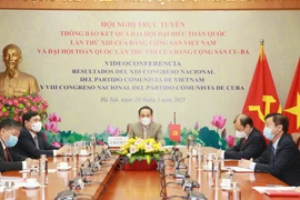 Quang cảnh hội nghị trực tuyến. (Ảnh: Phương Hoa/TTXVN)