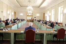 Cuộc đàm phán giữa các phái đoàn của Chính phủ Afghanistan và phiến quân Taliban tại Tehran, Iran. (Ảnh: IRNA/TTXVN)