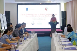 Thạc sỹ Nguyễn Hữu Thiện, đại diện Liên minh Bảo tồn thiên nhiên quốc tế điều hành Hội thảo. (Ảnh: Trung Kiên/TTXVN)