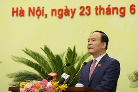 Ông Nguyễn Ngọc Tuấn, Phó Bí thư Thành ủy, Chủ tịch HĐND thành phố Hà Nội khóa XV. (Ảnh: Nguyễn Điệp/TTXVN)