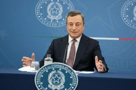 Thủ tướng Italy Mario Draghi tại cuộc họp báo ở Rome, Italy, ngày 2/9/2021. (Ảnh: THX/TTXVN)