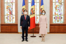Tổng thống Moldova, bà Maia Sandu. (Ảnh: AFP/TTXVN)