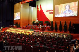 Phiên thảo luận các văn kiện Đại hội XIII của Đảng Cộng sản Việt Nam. (Nguồn: TTXVN)