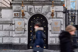 Trụ sở Đại sứ quán Nga tại Berlin, Đức. (Nguồn: Getty)