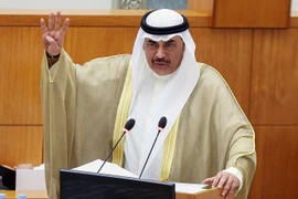 Ông Sheikh Sabah al-Khaled al-Sabah, khi đương chức Thủ tướng Kuwait, phát biểu trong phiên họp Quốc hội tại Kuwait City ngày 22/9/2020. (Ảnh: AFP/ TTXVN)
