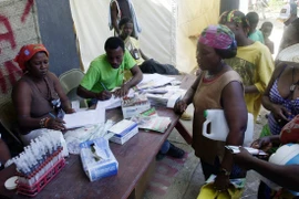 Một điểm xét nghiệm HIV/AIDS ở Port-au-Prince, Haiti. (Ảnh: AFP/TTXVN)