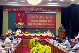 Quang cảnh buổi tiếp xúc cử tri. (Ảnh: Thu Hằng/TTXVN)