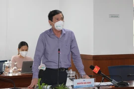 Ông Nguyễn Hữu Hưng, Phó Giám đốc Sở Y tế Thành phố Hồ Chí Minh thông tin về công tác phòng, chống dịch trên địa bàn. (Ảnh: Xuân Anh/TTXVN)