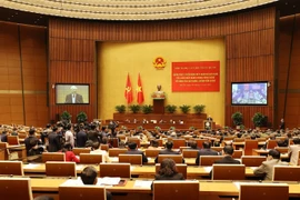 Tổng Bí thư Nguyễn Phú Trọng chủ trì Hội nghị cán bộ toàn quốc về công tác xây dựng, chỉnh đốn Đảng. (Ảnh: Trí Dũng/TTXVN)