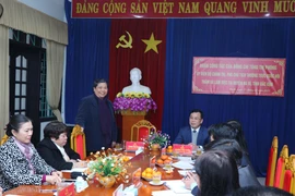 Bà Tòng Thị Phóng, Ủy viên Bộ Chính trị, Phó Chủ tịch Thường trực Quốc hội phát biểu tại buổi làm việc. (Ảnh: Vũ Hoàng Giang/TTXVN)