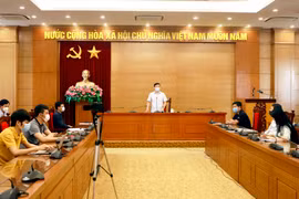 Quang cảnh buổi họp báo. (Ảnh: Hoàng Hùng/TTXVN)