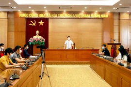 Quang cảnh buổi họp báo. (Ảnh: Hoàng Hùng/TTXVN)