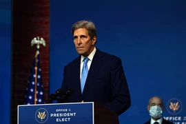 Ông John Kerry phát biểu tại Wilmington, Delaware, Mỹ, ngày 24/11/2020. (Ảnh: AFP/ TTXVN)
