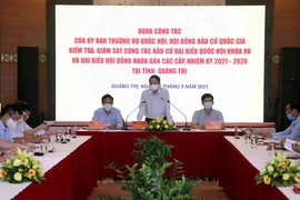 Phó Chủ tịch Quốc hội Nguyễn Đức Hải phát biểu tại buổi làm việc. (Ảnh: Nguyên Lý/TTXVN)