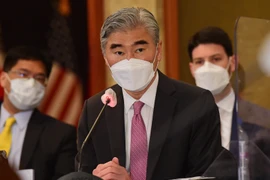 Đặc phái viên Mỹ về Triều Tiên Sung Kim tại cuộc họp báo ở Seoul, Hàn Quốc, ngày 21/6/2021. (Ảnh: YONHAP/TTXVN)