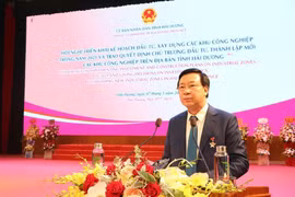 Bí thư Tỉnh ủy Hải Dương Phạm Xuân Thăng phát biểu. (Ảnh: Mạnh Minh/TTXVN)