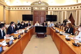 Quang cảnh buổi tiếp. (Ảnh: Xuân Khu/TTXVN)