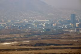 Quang cảnh khu công nghiệp chung liên Triều Kaesong tại thị trấn Kaesong, Triều Tiên. (Ảnh: AFP/TTXVN)