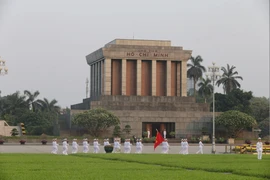 Lễ thượng cờ, chào cờ sáng 19/5/2019. (Ảnh: Anh Tuấn/TTXVN)