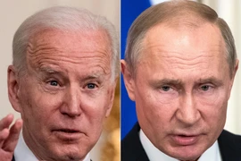 Tổng thống Mỹ Joe Biden (trái) và Tổng thống Nga Vladimir Putin. (Ảnh: AFP/TTXVN)